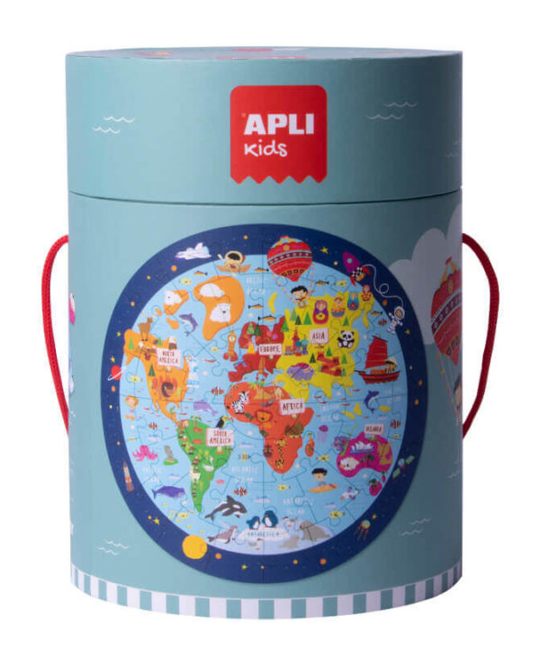 Κυκλικό παζλ Παγκόσμιος Χάρτης 48 κομμάτια - Apli Kids